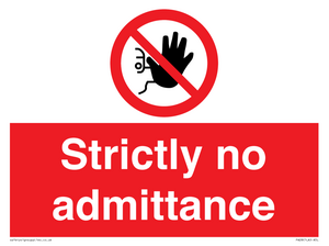strictly no admittance